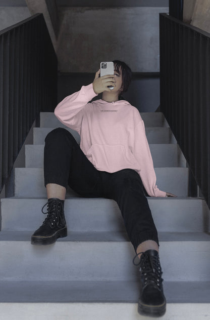 Abstract Pink Oversized Hoodie