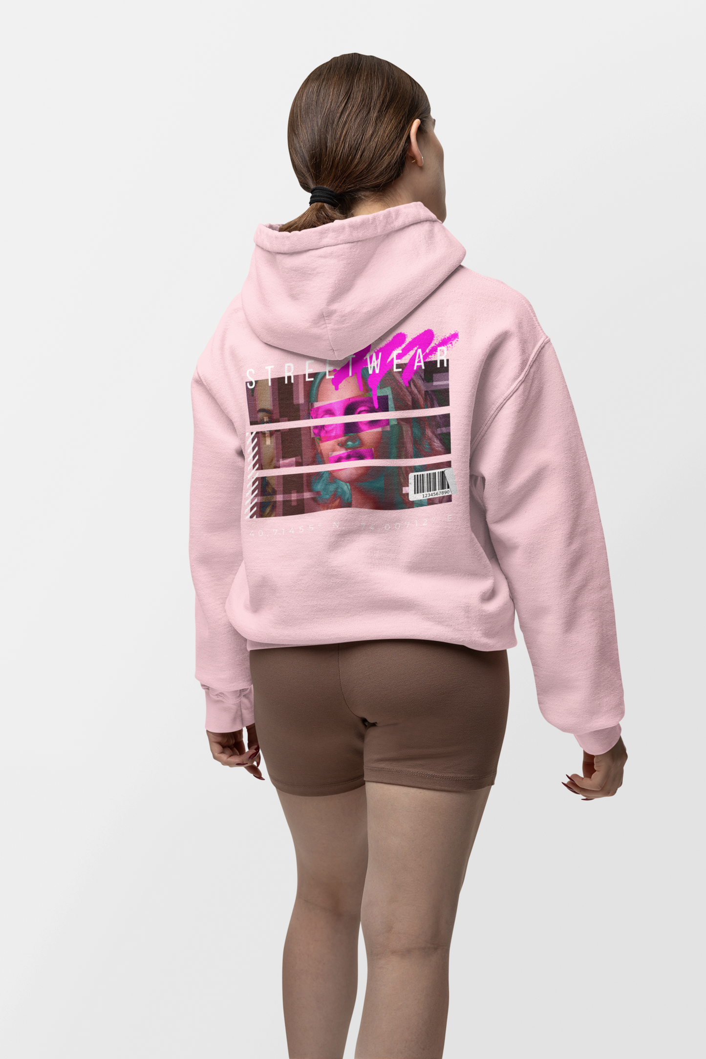 Streetwear Graphic Pink Oversized Hoodie