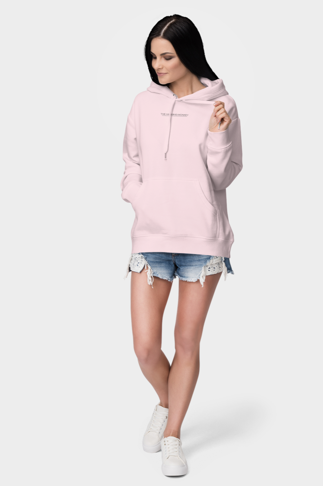 Fortuna Angel Graphic Baby Pink Oversized Hoodie